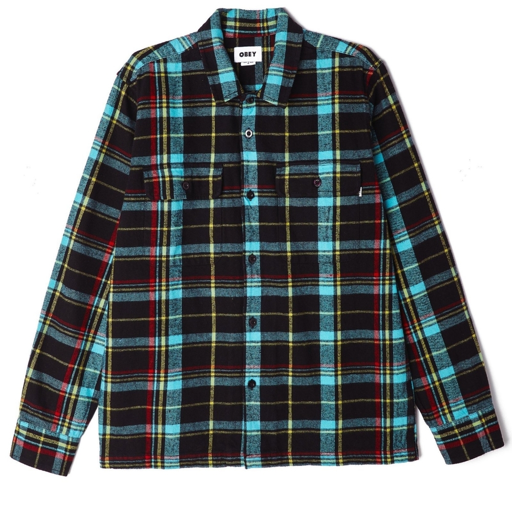 Obey Flannel - Daniel Shirt - Black Multi